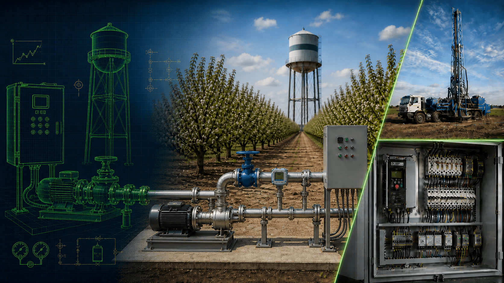 Empire AG Solutions — agricultural and industrial water systems, blueprint to field